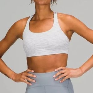 Lululemon gray and light pink energy bra
